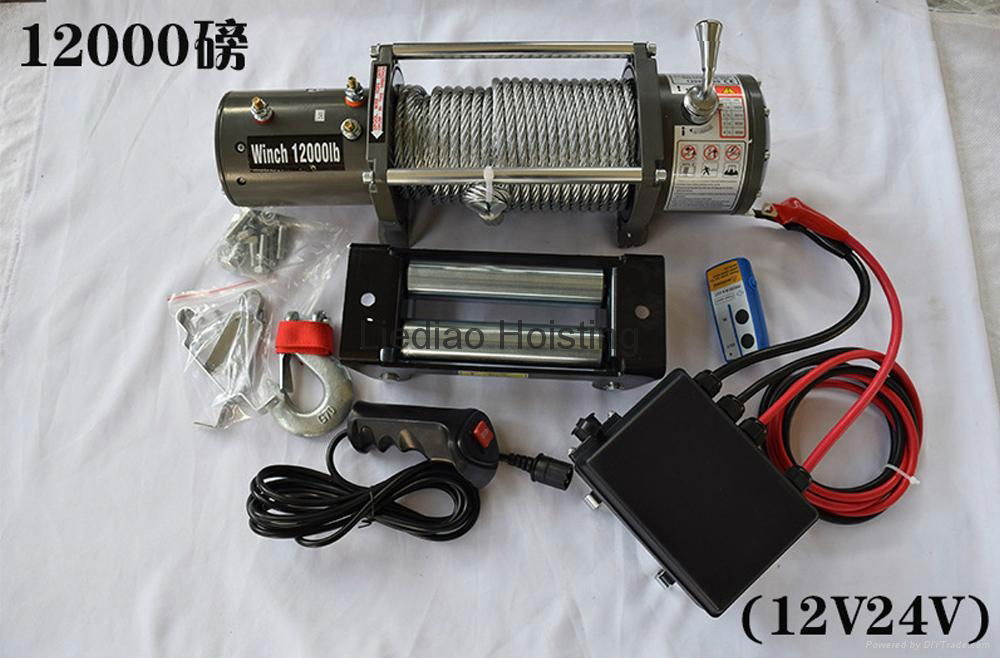 Off Road mini 4X4 12V/24 12000lbs Electric Winch for Jeep 2