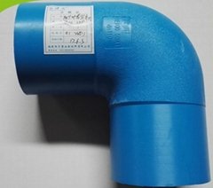 Blue PE100 HDPE fitting butt fusion HDPE ELBOW 90 for water supply    