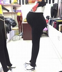 Women's pure color thick super soft  Pregnant women pants high waist slimming na