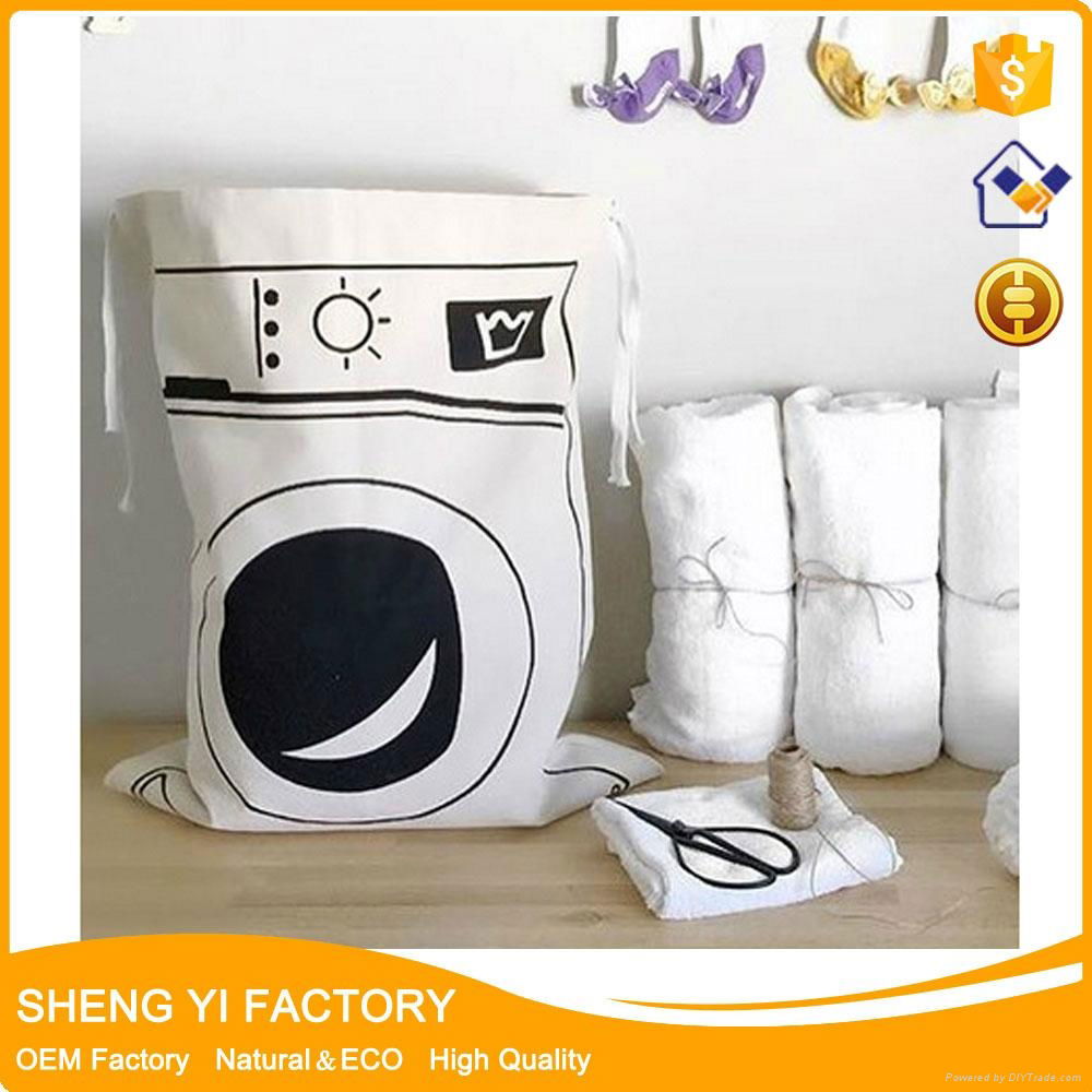 Hot sale cotton canvas laundry bag  3