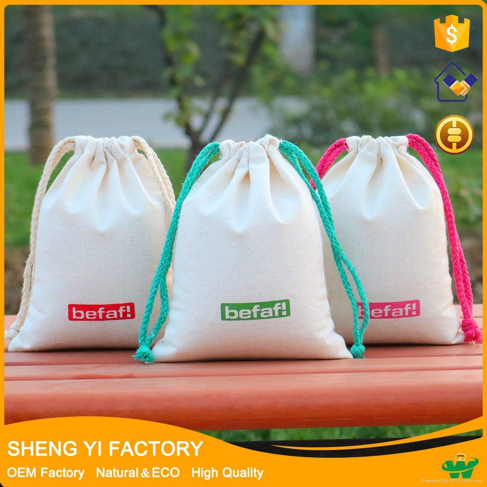 Factory wholesale cheap brand new drawstring cotton bag 3