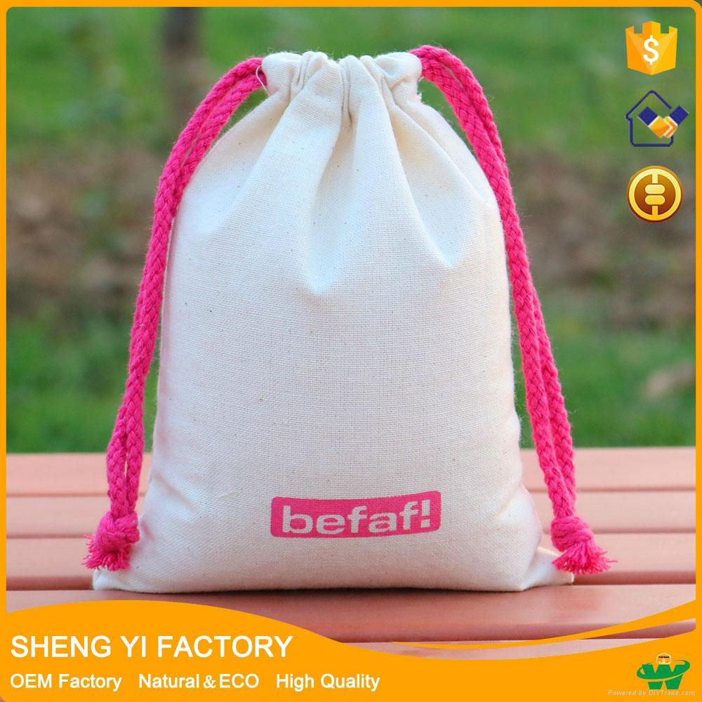 Factory wholesale cheap brand new drawstring cotton bag 4