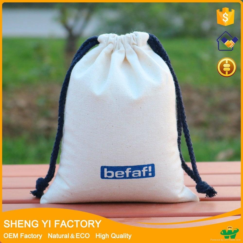 Factory wholesale cheap brand new drawstring cotton bag 5