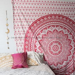 Wholesale Trade Bedsheet Mandala Wall Tapestry Golden Room decor