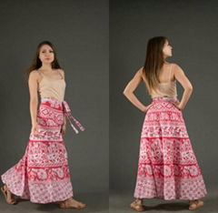 PINK BEADED WOMEN SEQUIN MANDALA SKIRTS