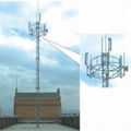 Telecommunication guyed mast 