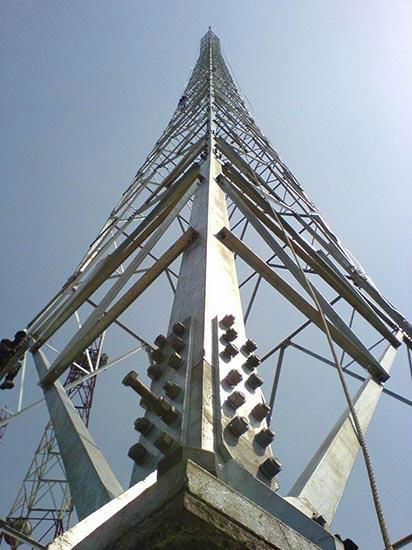 100m self supporting telecommunication steel tower