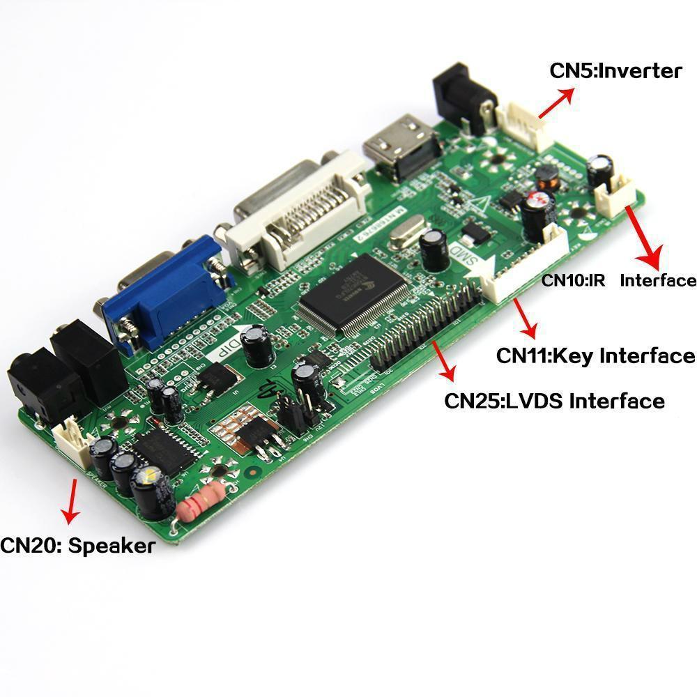 M.NT68676.2A LCD Controller Board with VGA DVI HDMI Inputs 2