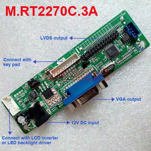 M.RT2270C.3A LCD Display Controller Board with VGA input 2