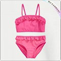 Kids Fuchsia Bandeau Bikini 1