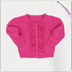 Girls' Ruffle Cardigan