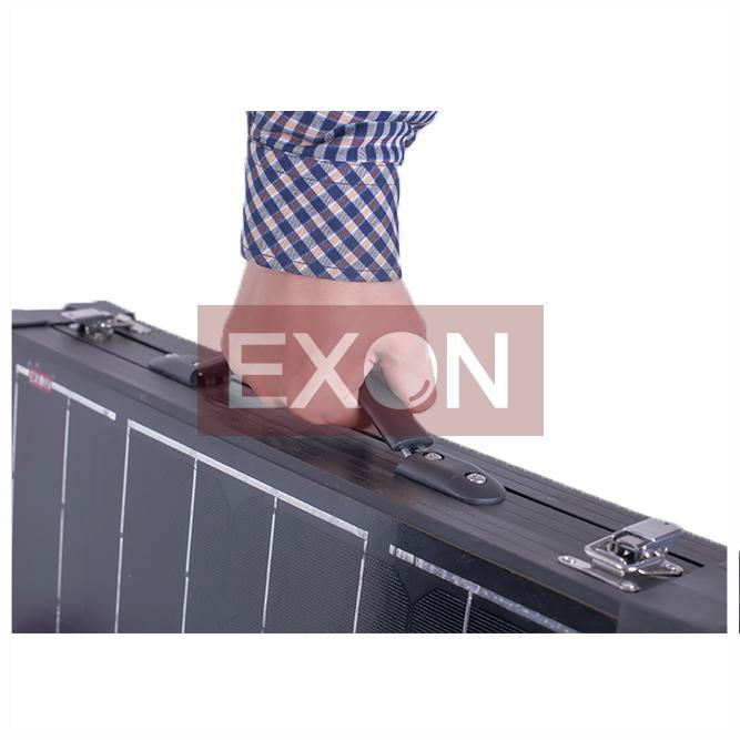 150W-Portable Folding 12V Camping Solar Panel 5