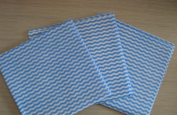 Blue mesh waved spunlace nonwoven fabric