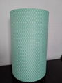 Green mesh waved wood pulp laminated spunlace nonwoven fabric 1