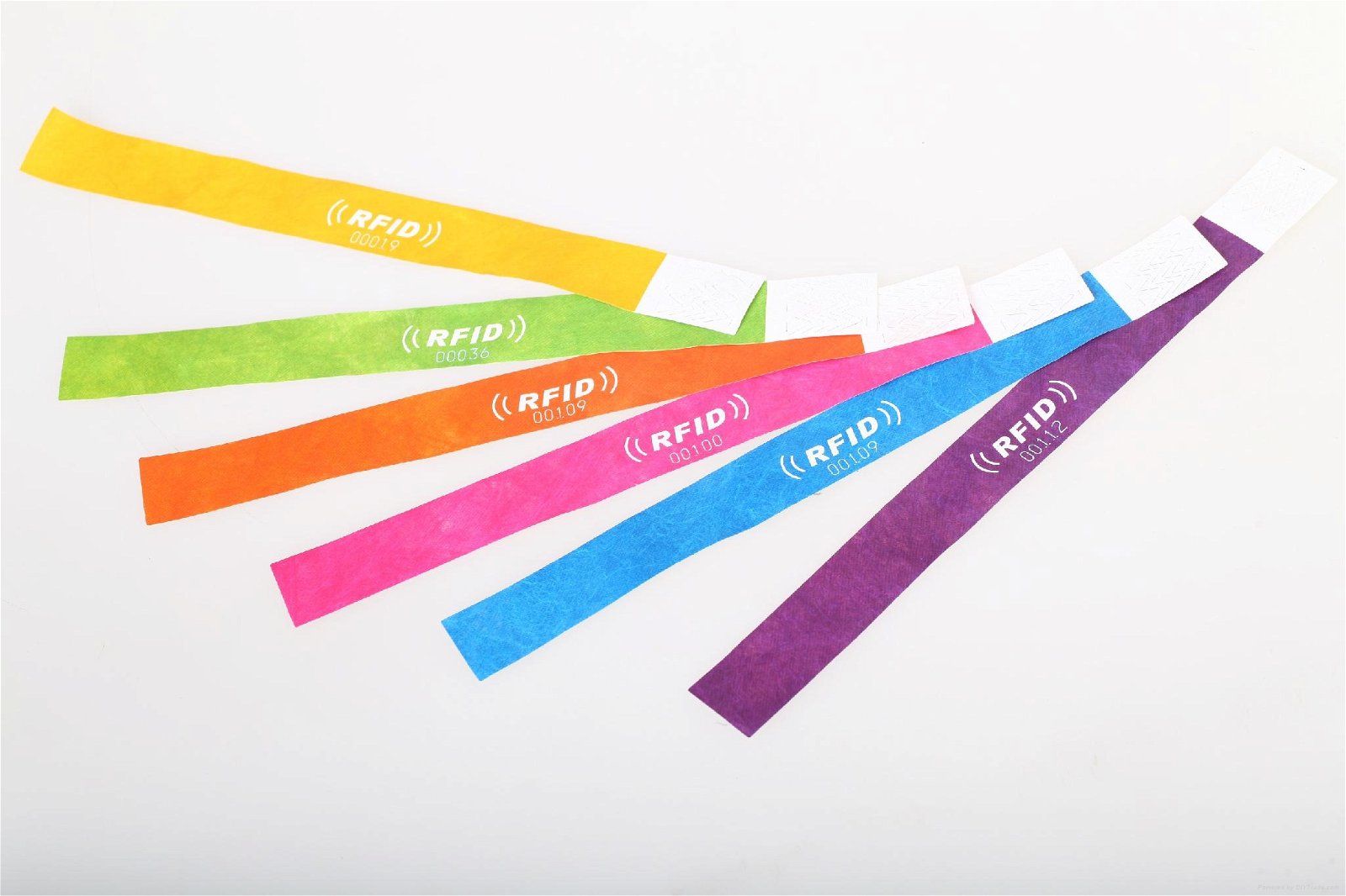 Hot selling and popular disposable rfid tyvek wristband rfid paper wristbands 3