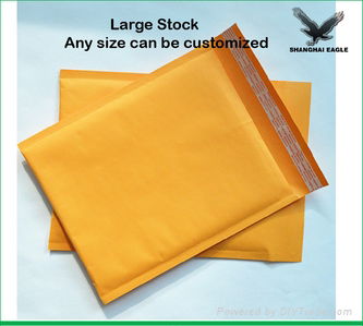 Custom self seal small kraft paper mailing courier air bubble bag padded envelop 4