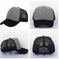 Polyester Trucker Mesh Cap Plain Blank Baseball Hat Curved Adjustable 4