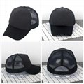 Polyester Trucker Mesh Cap Plain Blank Baseball Hat Curved Adjustable 2