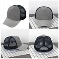 Polyester Trucker Mesh Cap Plain Blank Baseball Hat Curved Adjustable 1
