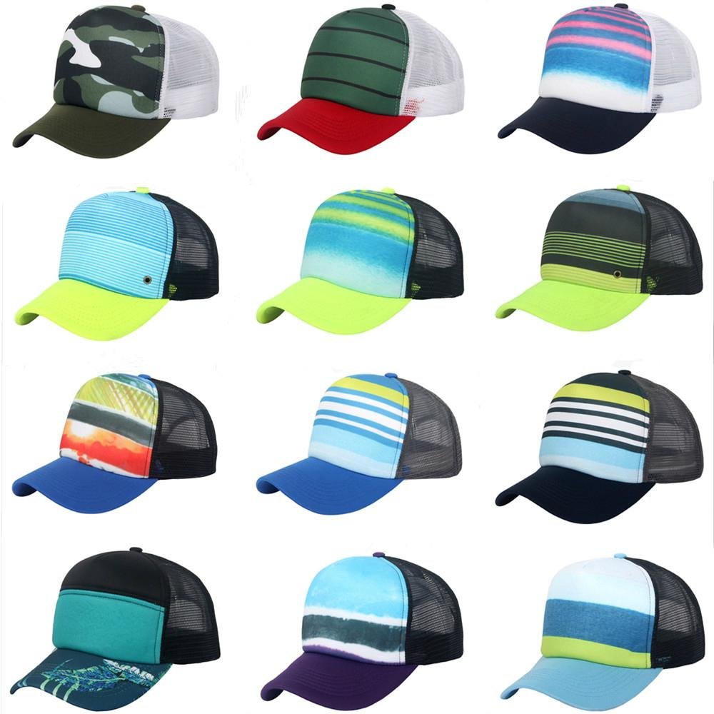 Trucker Mesh Hats Sublimated Hat Cap Adjustable Adult Snapback Baseball Cap