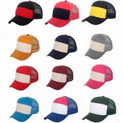 Wholesale Snapback hats Plain Baseball Cap Solid Trucker Mesh Curved Visor Hat