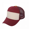 6 Panels Baseball Cap Cotton Mesh Hat White Wine Red Snapback Cap 2