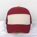 6 Panels Baseball Cap Cotton Mesh Hat White Wine Red Snapback Cap 3