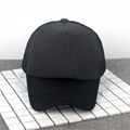 Black Trucker Mesh Hats Polyester Plain Baseball Cap Adjustable 2