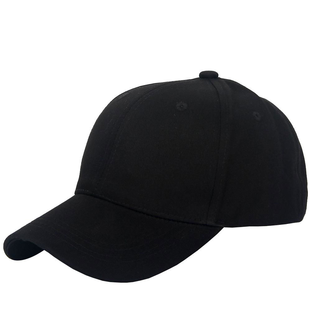 100% Cotton Baseball Cap Black Strapback Hats 2