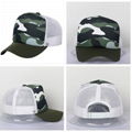 Camouflage Trucker Mesh Hats Green White Baseball Cap Cotton Front Mesh Back 1