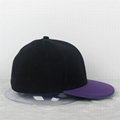 New Flat Bill 6 Panels Hip Hop Hat Fitted 57cm Baseball Cap Cool Bboy Solid 3