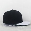 New Flat Bill 6 Panels Hip Hop Hat Fitted 57cm Baseball Cap Cool Bboy Solid 4