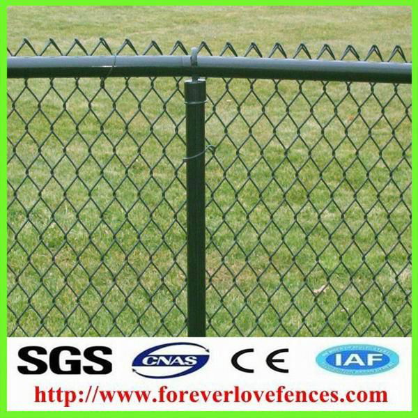 China manufacture PVC coated green chain link fence 5