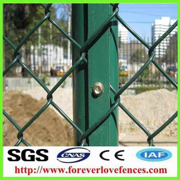 Garden Use PVC Coated Galvanized Green Vinyl Coated Chain Link Fence 2