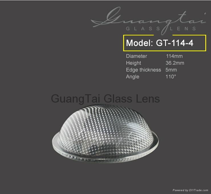 50-150瓦大尺寸圆玻璃透镜供应商(GT-114-4)