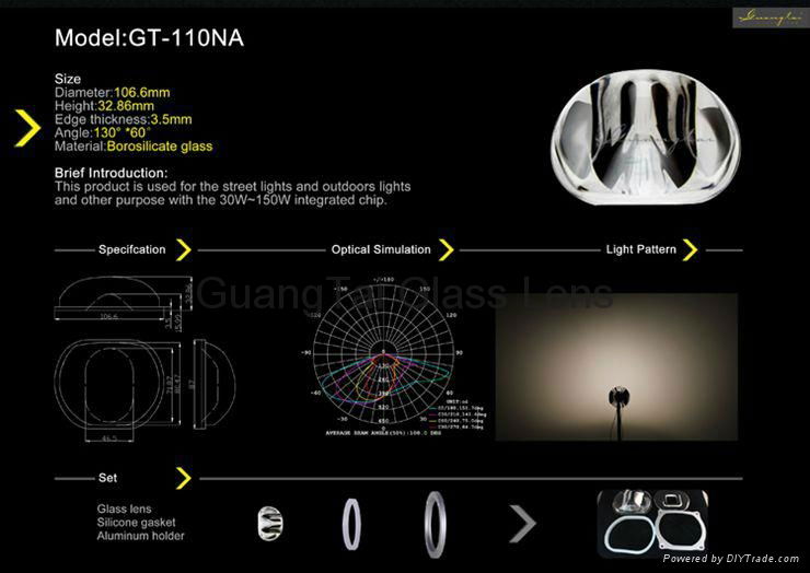 热销高功率路灯玻璃透镜（GT-110NA） 4