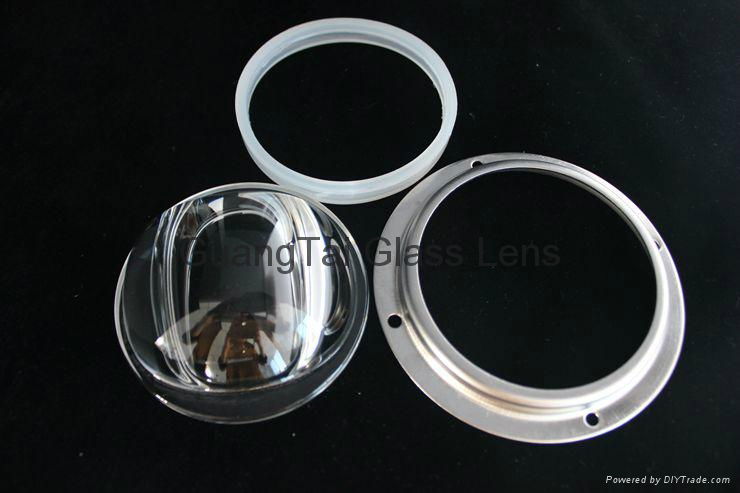 125*80 degree 95% transmittance led glass lens(GT-78-17) 3