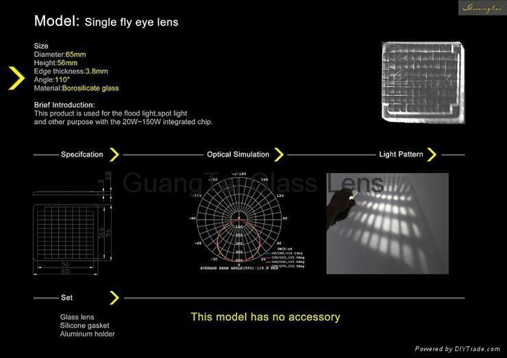 長方形光學玻璃復眼透鏡（GT-65-5） 3