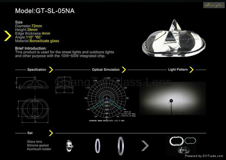 110*60 degree transparent led light lens for street light (GT-SL-05) 3