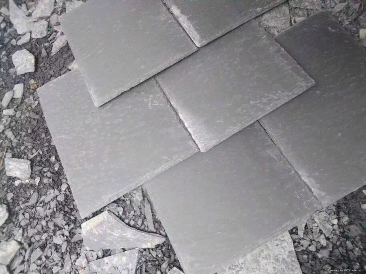 Black Slate Roof Tiles Grey honed Face Stone Roof Tiles 4