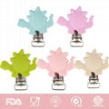 JZ08 Eco-friendly  food grade silicone baby pacifier clips