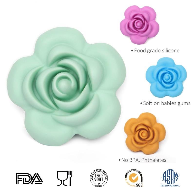 BD031Fashion promotion gift  flower silicone beads