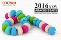 BD041 Loose Beads Teething abacus Beads sexangle baby chewable 4