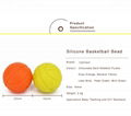 BD042 16mm Food Grade Basketball Shape Silicone Baby Chew Beads 3