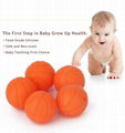 BD042 16mm Food Grade Basketball Shape Silicone Baby Chew Beads 1