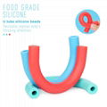 BD044 BPA free chewabel silicone teething baby U shaped beads for necklace 1