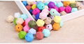 BD045 Latest design Silicone Teething Beads Icosahedrons Beads 5