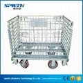 Heavy Duty Galvanized stackable wire mesh pallet cage 3