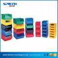 Double side mobile plastic tool box parts storage bin 4