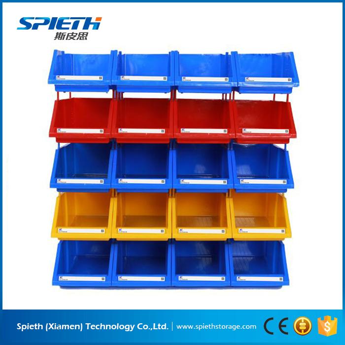 Double side mobile plastic tool box parts storage bin PB001